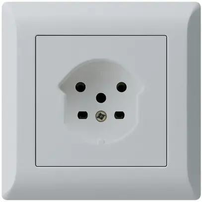 Prise ENC HA kallysto.line type 15 avec bornes enfichables gris clair 