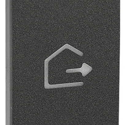 Coperchio tasto Living Now per pulsanti MyHOME 1 modulo con simbolo uscita nero 