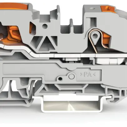 Borne de passage WAGO TopJob-S 16mm² 3L gris série 2116 