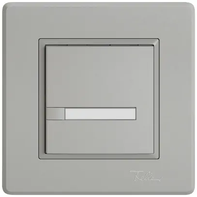 Poussoir universel ENC EDIZIO.liv UNI SNAPFIX® 12…48V s.LED 1× comm.1T étiqu.grc 