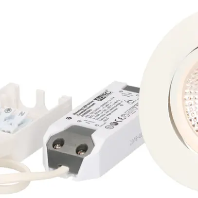 Spot LED INS LUCE Solv 8W 230V 710lm 3000K foro Ø68mm bianco 38° 