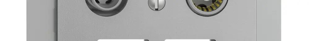 Prise multimédia 19dB ENC Edue FM, prise d.passage, pour 2×RJ45 Keystone, silver 