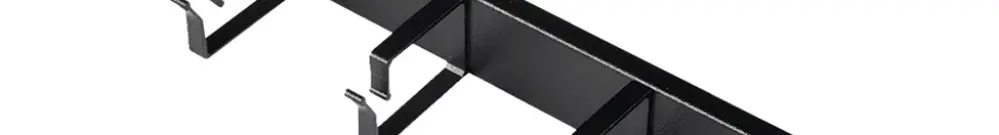 Étrier guide-câbles ROLINE 80×480×44mm métal 1UH noir 