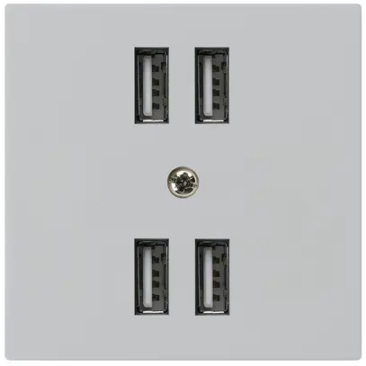Prise 4×USB kallysto A 2400mA gris clair 