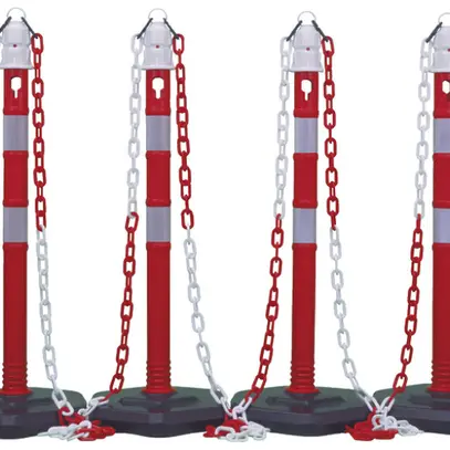 Jeu de potelets à chaîne CIMCO 6×potelets + 5×chaînes à 3 m 