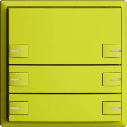 KNX-Taster RGB EDUE, 250mW, m.RGB-LED, 6×Taste, 1×Tastenb., lem 