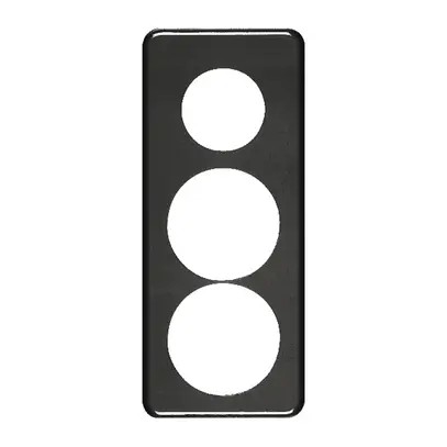 Placca di copertura 3×1 43 +58+58 nero 