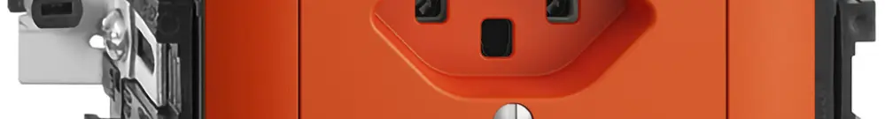 Prise INC EDIZIOdue T23 16A orange 53mm, bornes à vis 