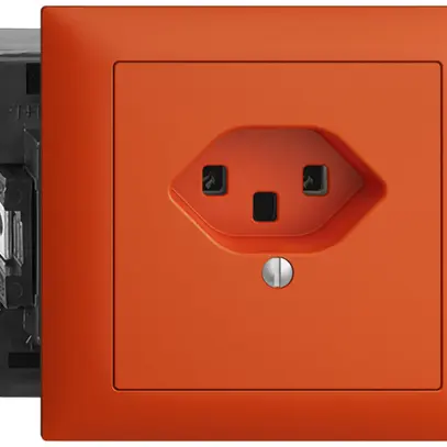 Prise INC EDIZIOdue T23 16A orange 53mm, bornes à vis 