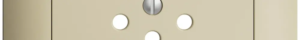 UP-Frontset EDIZIOdue vanille 88×88mm 1×T12 