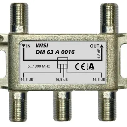 Dérivateur F WISI DM63A 0016 3 fois 16dB 5…1300MHz 