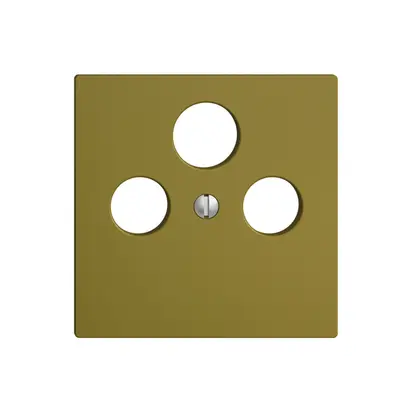Placca frontale EDIZIOdue olive per presa di antenna per SAT 