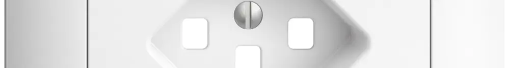 Frontset EDIZIOdue zu FI-Steckdose FMI, T23, weiss 