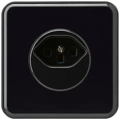 Presa tipo 23 INC basico BMI nero con morsetti a vite 
