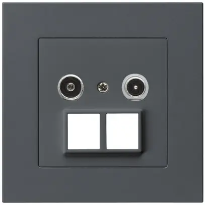 Prise multimédia ENC kallysto.pro R/TV 23dB 2GHz anthracite 