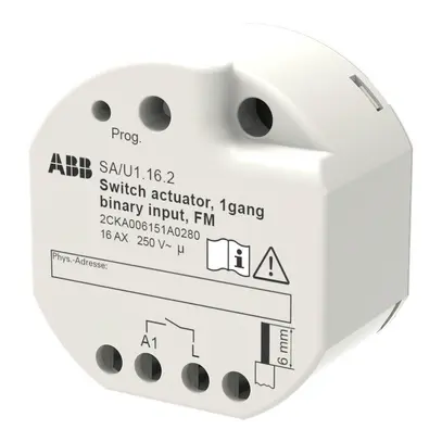 Actionneur-commutateur KNX INC ABB SA/U1.16.2, 1-fois, 16AX/250VAC 