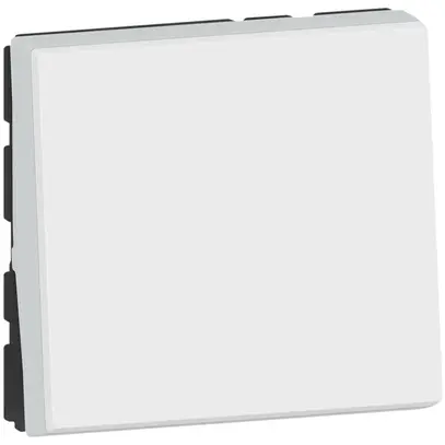 Poussoir à bascule MOS 6A 2 modules blanc 