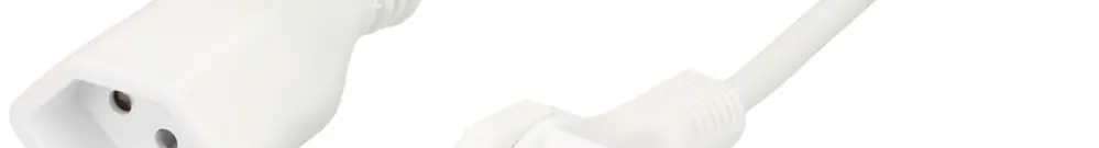 Verlängerung MAX HAURI T12 Flachwinkel/T13 Kinderschutz Td 3×1mm² 3m weiss 