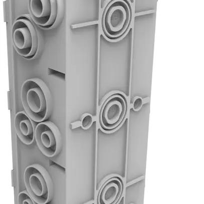 Scatola INC Spotbox UP3, 3×1, con chiodi, grigio 