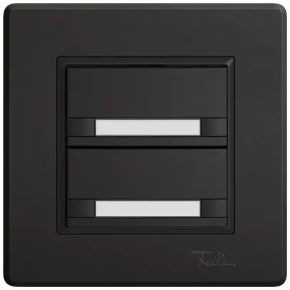 Poussoir KNX RGB ENC EDIZIO.liv SNAPFIX® capteur temp.s.LED étiqu.2× comm.2T no 