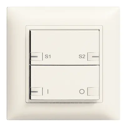 Poussoir ENC ZEP ON-OFF scène 1c/2t avec LED EDIZIOdue blanc 