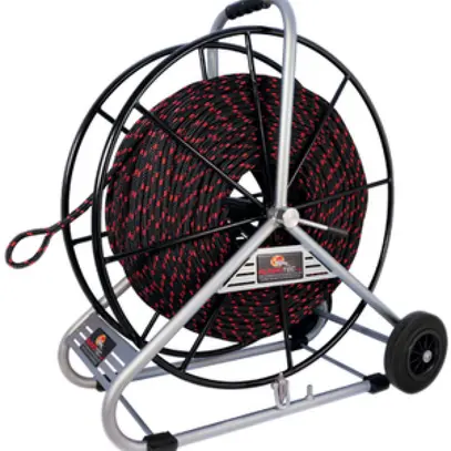Câble de traction RUNPOTEC RUNPOTEC en polyester Ø12mm 300m incl dévidoir 