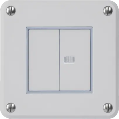 Interruttore INC robusto IP55 schema 3/pulsante 1×illuminato grigio combinazione 