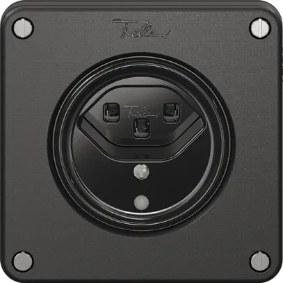 Presa NEVO, 1×T23, c.LED, nero 