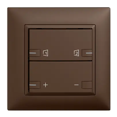 Set frontale INC EDIZIOdue zepAIR variatore S1/S2 con LED coffee 