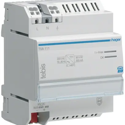 Alimentazione KNX Tebis TX 320mA 4UM Hager 