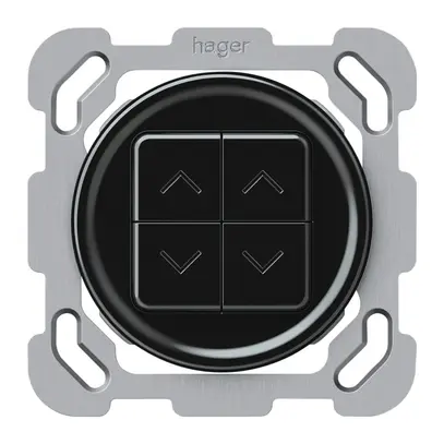 Pulsante tapparelle INC origin 2P 4×tasti 77×77mm nero 