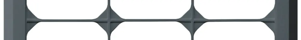 Cadre de recouvrement ENC kallysto.line 4×3 anthracite vertical 272×212mm 