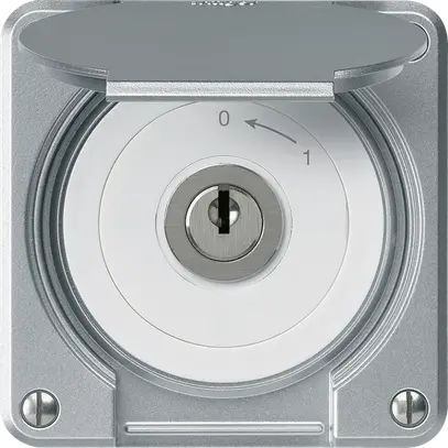 Contact pivotant à clé ENC robusto IP55 aluminium avec clapet 2P p.combinaison 