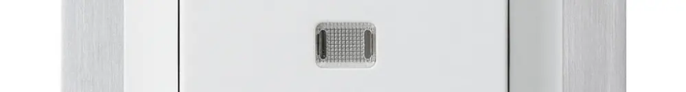 Interruttore pulsante luminoso INC kallysto 6/1P bianco con piastra di fissaggio 