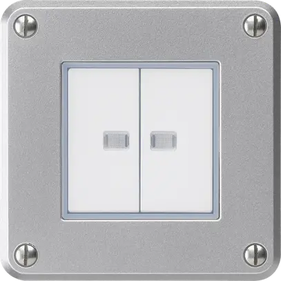 Interrupteur ENC robusto IP55 schema 3+3 2×lumineux aluminium pour combinaison 