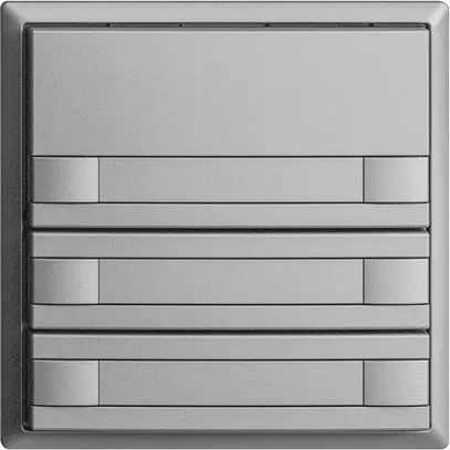 Poussoir ENC KNX 3× EDIZIOdue silver RGB sans LED avec insert papier 