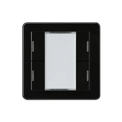 Pulsante Hager basico A KNX quadruplo LED nero 