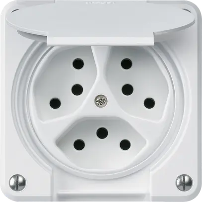 Prise ENC robusto 3×type 13 blanc pour combinaison 