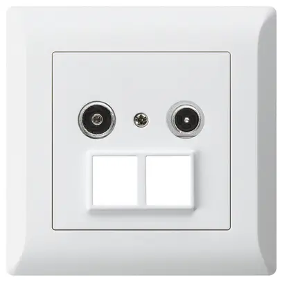 Prise multimédia ENC kallysto.line R/TV 4dB 2GHz blanc 