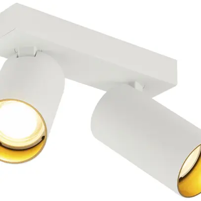 Plafoniera SLV KAMI GU10 2×0…10W 170×125mm bianco/oro 