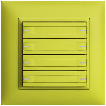 Poussoir ENC KNX 8× EDIZIOdue lemon RGB avec LED avec insert papier 