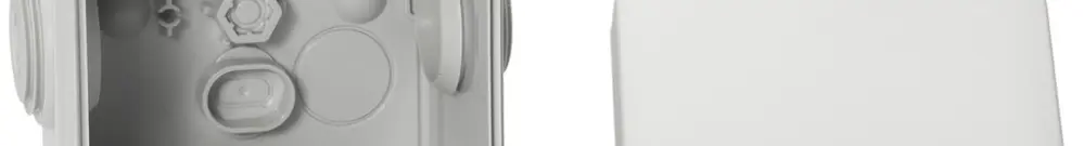 Boîte de dérivation AP Mureva 65×65mm vide gris IP55 