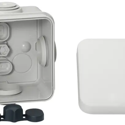 Boîte de dérivation AP Mureva 65×65mm vide gris IP55 