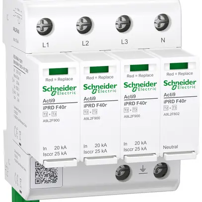 Parasurtension Acti9 iPRD F40r type 2+3 TN-S TT 3P 240V 4UM 