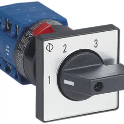 Interruttore rotativo INS K&N, 20A/690V -/1L, manopola ne, "1-2-3-4" 