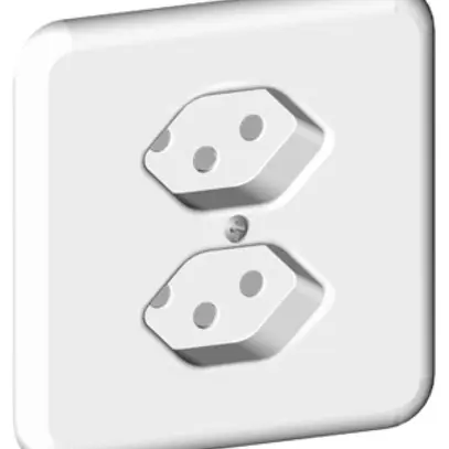 Placca di copertura basico 2×tipo 13/1 bionco con protezione bambini 