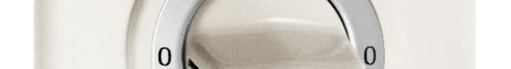 Kit frontal 0-Kochen-0-Waschen pour interrupteur rotatif blanc 