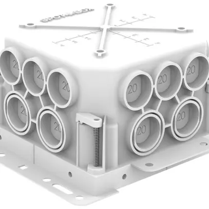 Scatola di derivazione INC Spotbox Conexa 75H Set 115×115×75mm bianco 