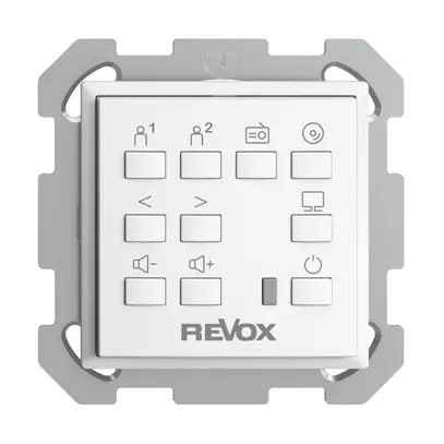 UP-Wandbedienung EDIZIOdue zu Voxnet FM, mit 10 Tasten, LED, IR, weiss 