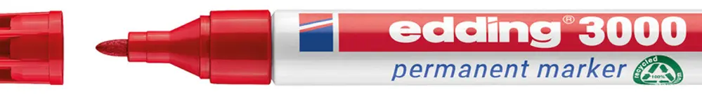 Marqueur edding 3000 crayon-feutre rouge 137mm 